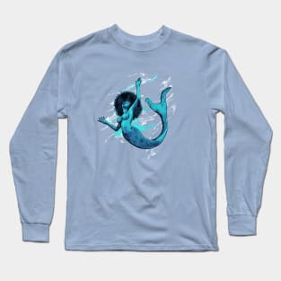 Blue Mermaid Long Sleeve T-Shirt